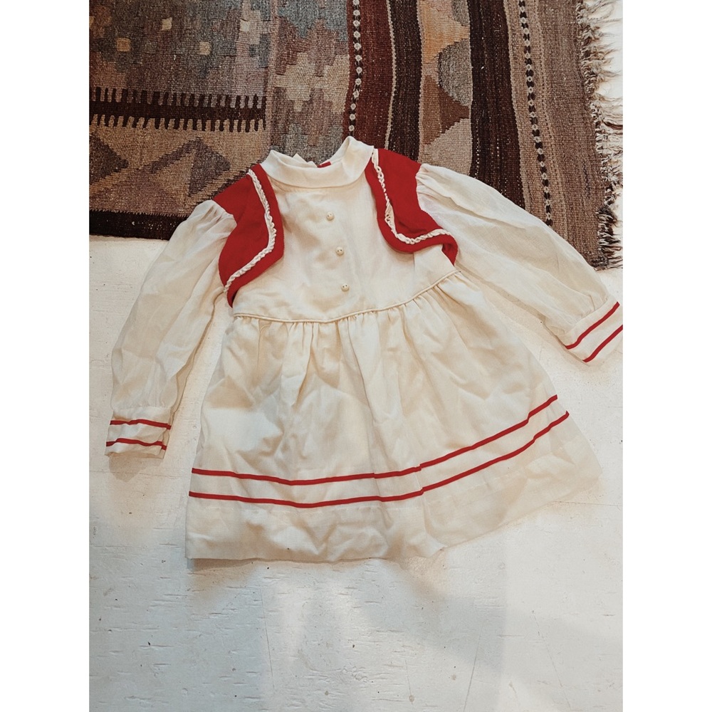 Vintage Toddler Dress w/ Corduroy Vest- 3T